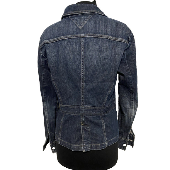 Tommy Hilfiger Jean Jacket Womens Large Western Cowgirl Festival Denim Jacket - Picture 3 of 16
